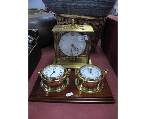 Kundo electronic clock and Schatz barometer/clock, (2).