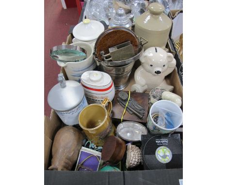 Magnifying Glass, coasters, ice bucket, steins, compass, money box, scotch barrel, etc.