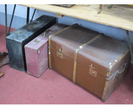 Hessian Deep Suitcase, 80cm wide, two tool boxes (3)