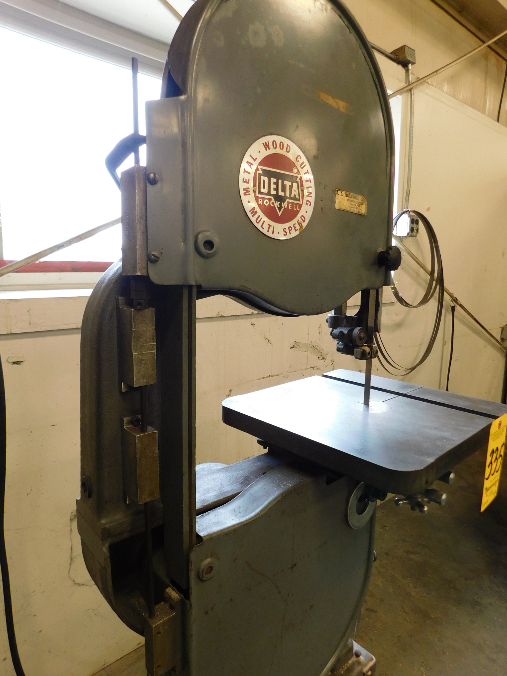 Rockwell Delta 28-380, 14 In. Vertical Band Saw, S N Cu9969, 110 1 60 Ac