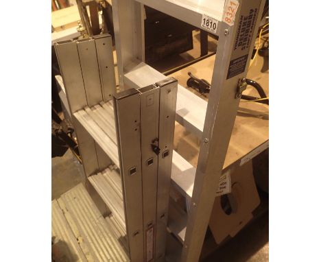 Three piece loft ladder and eight step step ladder. Not available for in-house P&amp;P, contact Paul O'Hea at Mailboxes on 01