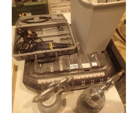 Power craft PBM-160F multi tool 230v tile cutter,air spray guns to include Binks billows 830.  Not available for in-house P&a