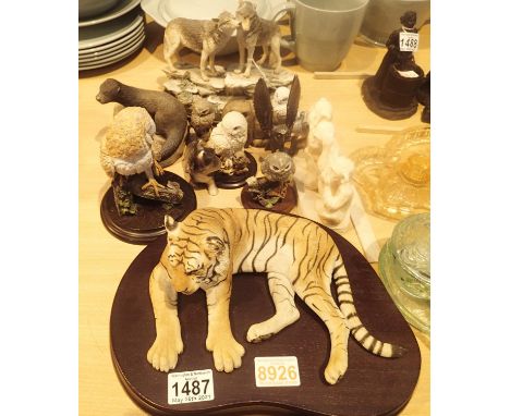 Collection of animal and bird figurines including Goebel. Not available for in-house P&amp;P, contact Paul O'Hea at Mailboxes