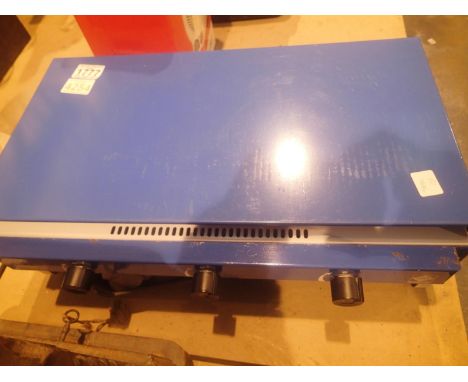 Gaz two ring camping stove. Not available for in-house P&amp;P, contact Paul O'Hea at Mailboxes on 01925 659133 