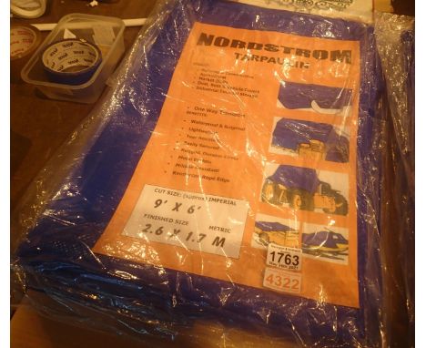Four 9ft x 6ft Nordstrom tarpaulin sheets. P&amp;P Group 2 (£18+VAT for the first lot and £3+VAT for subsequent lots) 
