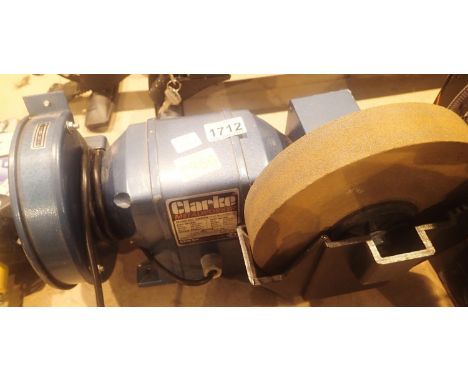 Clarke CBG8W stone 230V bench grinder. Not available for in-house P&amp;P, contact Paul O'Hea at Mailboxes on 01925 659133 Co