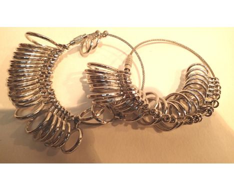 Two sets of stainless steel finger ring sizers. P&amp;P Group 1 (£14+VAT for the first lot and £1+VAT for subsequent lots) 