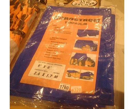 Four 9ft x 6ft Nordstrom tarpaulin sheets. P&amp;P Group 2 (£18+VAT for the first lot and £3+VAT for subsequent lots) 