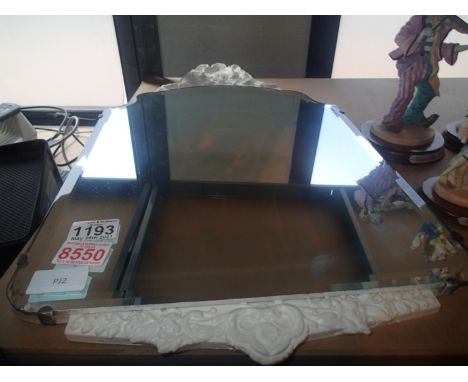 Vintage bevelled edge wall mirror. Not available for in-house P&amp;P, contact Paul O'Hea at Mailboxes on 01925 659133 