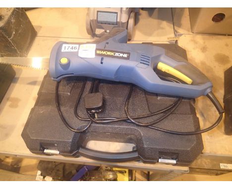 Cased Workzone electric saw. Not available for in-house P&amp;P, contact Paul O'Hea at Mailboxes on 01925 659133 Condition Re