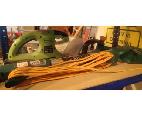 Challenge cordless hedge strimmer and a black and decker strimmer. Not available for in-house P&amp;P, contact Paul O'Hea at 
