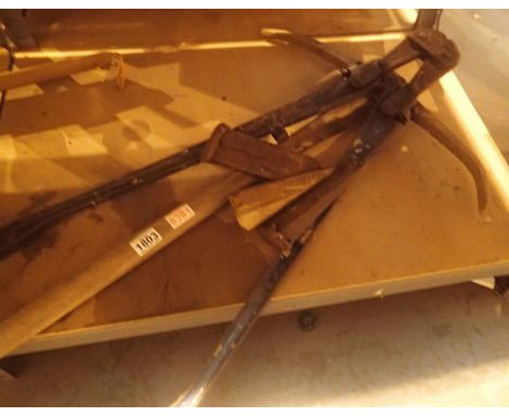 Large metal cutters and a pick axe. Not available for in-house P&amp;P, contact Paul O'Hea at Mailboxes on 01925 659133 