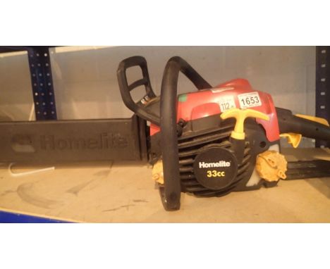 Homelite petrol chainsaw. Not available for in-house P&amp;P, contact Paul O'Hea at Mailboxes on 01925 659133 