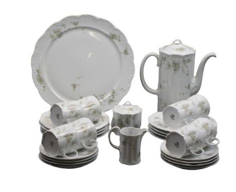 ROSENTHAL GERMAN PORCELAIN CLASSIC ROSE COFFEE SERVICE - 28 pieces to include coffee pot and cover, 31.5cms diameter sandwich