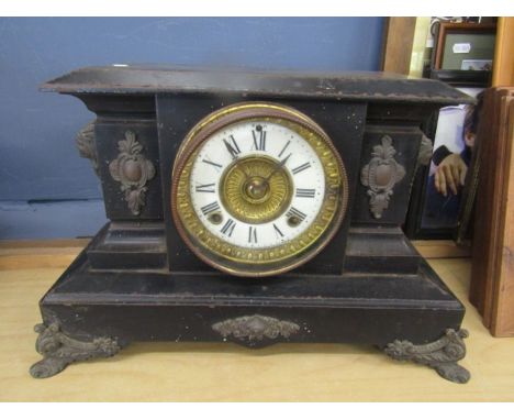 Black slate clock