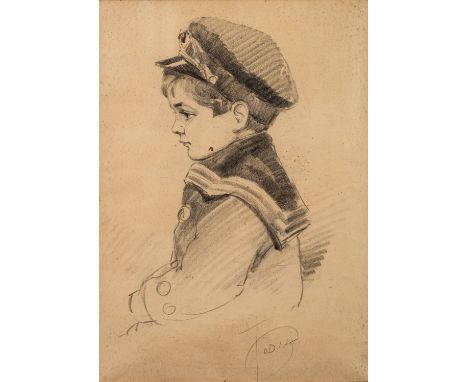 British School (early 20th century)
Portrait of a young boy in a sailor suit
indistinctly signed
pencil drawing
36 x 26cm; to