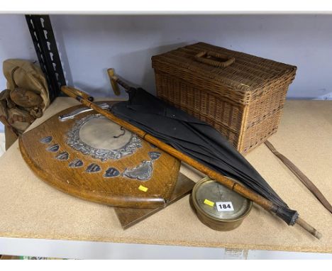 A barometer and a basket etc.
