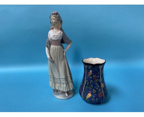 A pair of Royal Doulton vases, a jug, and a Spode bowl etc.