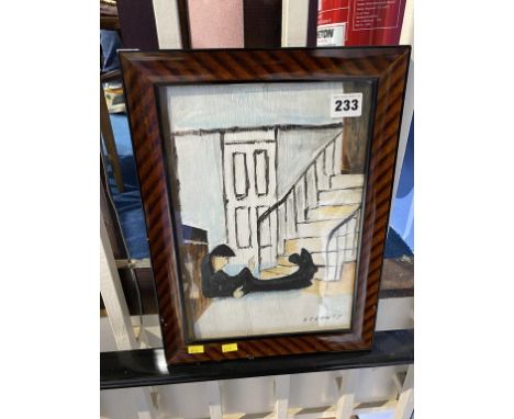 Oil on panel, after L S Lowry