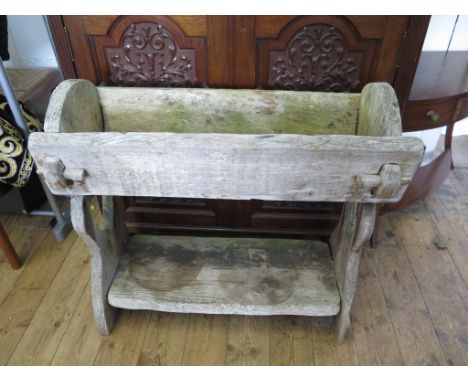 A wooden garden trough, 75cm wide, 67cm high
