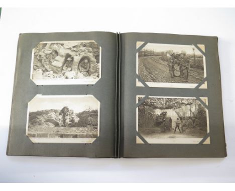 An album of First World War military postcards including 'Daily Mail' war pictures, portraits of senior officers and official