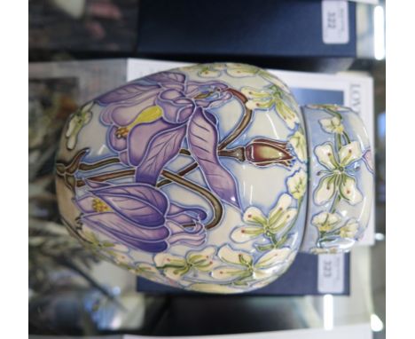 A Moorcroft ginger jar from the Shakespeare series 'Loves Labour's Lost' 28/250 signed by the designer Alicia Amison for B&W 