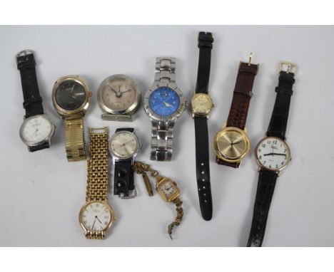 A collection of wrist watches to include Sekonda, Timex, Oris and similar