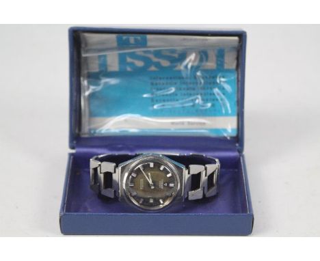 A gentleman's Tissot Seastar wrist watch, contained in original box with paperwork, hands set but watch not currently running