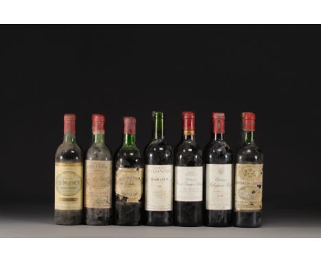 Lot of 21 bottles of various Bordeaux wines. 3x Chateau Clos du Roy de la Louviere 1967, Graves. 3x Chateau Haut Bel-Air 1976
