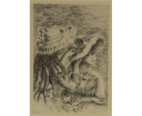 Auguste RENOIR (1841-1919) "The Pinned Hat" Lithograph, 1897 - Weight: 1.28 kg - Shipping unavailable - Region: France - Size