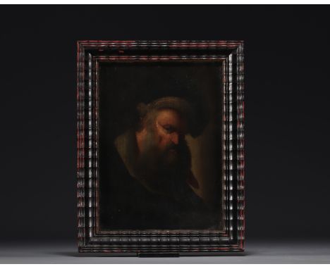 "Portrait of an old man" Oil on panel XVII-XVIIIth century. - Weight: 470 g - Shipping available - Sizes: H 310MM X L 245MM -