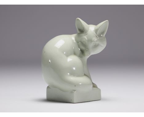 Thierry Van RIJSWIJCK (1911-1958) "Fennec" in Baudour ceramics (Cerabel), circa 1930. - Weight: 320 g - Shipping available - 