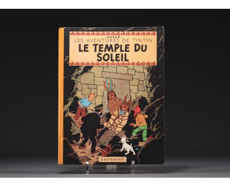 Tintin - Album "Le Temple du Soleil" 1949 edition. Very good condition, corners slightly rubbed. - Weight: 420 g - Shipping a