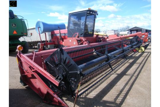 Mf 2 Swather 26ft Dsl Eng Hydro Trans Showing 1510 Roto Shear Dsa Rear Mount Swath Roller