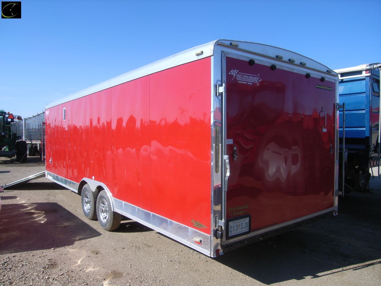 2012 Forest River 4 place enclosed snowmobile trailer, 25000lb axles