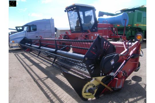 Mf 2 Swather 26ft Dsl Eng Hydro Trans Showing 1510 Roto Shear Dsa Rear Mount Swath Roller