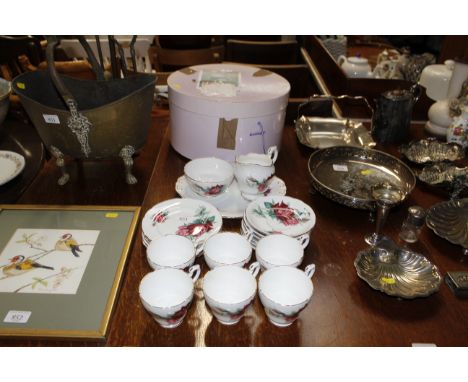 A collection of Royal Standard 'Christian Dior' decorated teaware