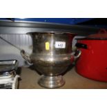 A silver plated Campana shaped ice bucket