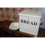 An enamel bread bin and a Jamie Oliver pie dish
