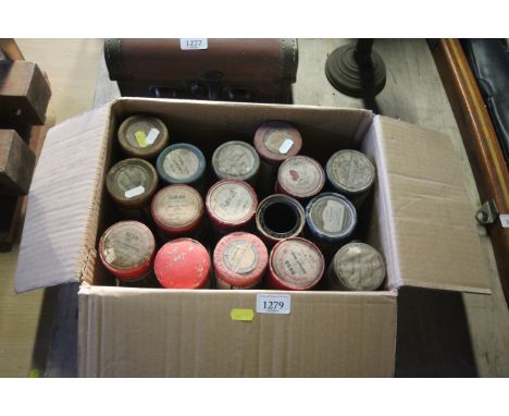 Sixteen phonograph cylinders