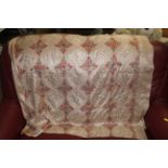An approx. 220cms x 103cms embroidery wool shawl