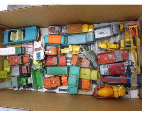 Approximately 30 vintage play worn die-cast vehicles mainly Lesney