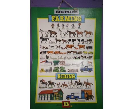 Original vintage Britains Farming 86 shop advertising display card 23" x 16.5" approx (vg with minor wear)