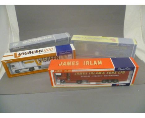 Four boxed ltd edn 1:50 Corgi Modern Trucks including CC13205 Visbeen, 75606 James Irlam, CC12913 T Alun Jones (in original p