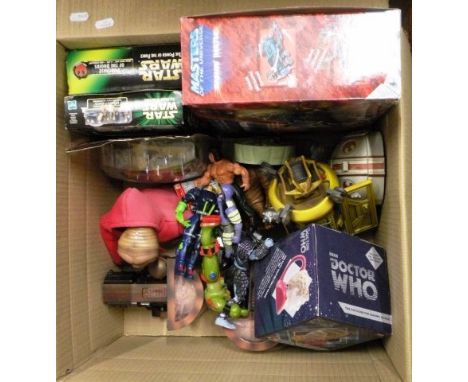 Collection of Tv related and Sci-Fi toys including boxed Mattel Masters of the Universe Bashin Beetle, two boxed Hasbro Star 