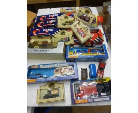 20 Boxed die-cast vehicles including Matchbox Super Kings x 3 (K-29 Ford Van, K-69 Caravan Touring set and K-33 Cargo Hauler)