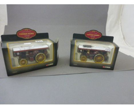 Two boxed Corgi Vintage Glory of Steam including 80105 Fowler B6 Showmans Locomotive & Badge 'Supreme' SJ Wharton and CC20108