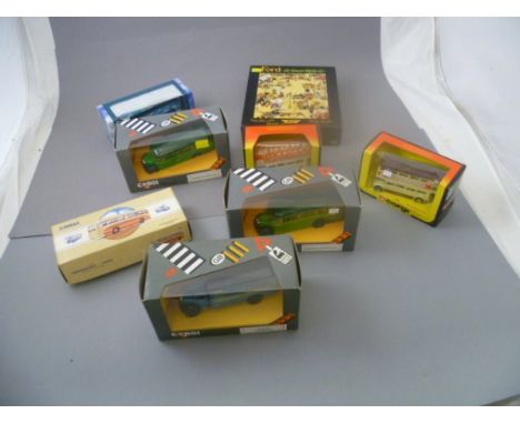 Eight boxed Corgi Commercials including 478 Suntrekker, 469 Routemaster, Olympian A20 China Motor Bus, Commercials from Corgi