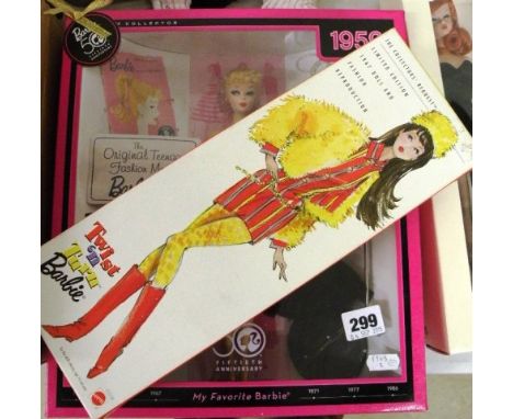 Boxed Mattel 50th Anniversary My Favourite Barbie 1959 The Original Teenage Fashion Model doll, complete with all accessories