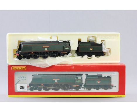 Boxed OO gauge Hornby Super Detail R2282 BR 4-6-2 West Country Class 'Weymouth' engine with tender complete with instructions